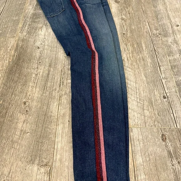 MOTHER The Looker - High Waisted - Here Kitty,Kitty Glitter Racer jeans (sz30) - Picture 14 of 15